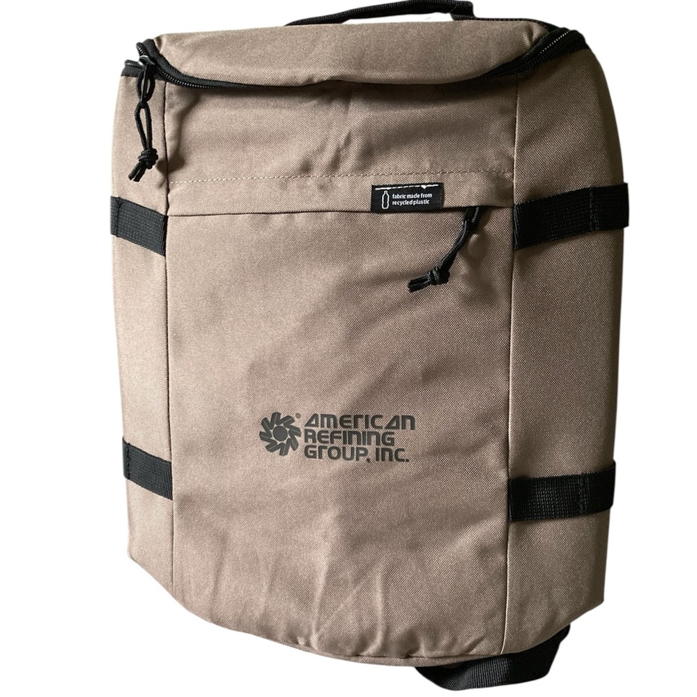 Backpack Cooler Brown and Black Zipper Closure Never Used 15” Tall x 14” Wide